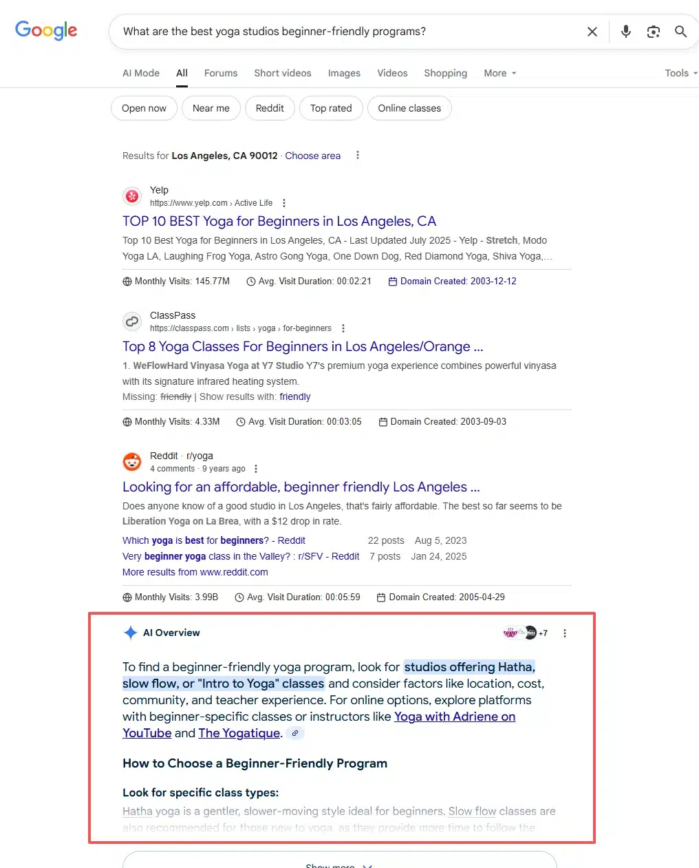 Google SGE and AI Overviews